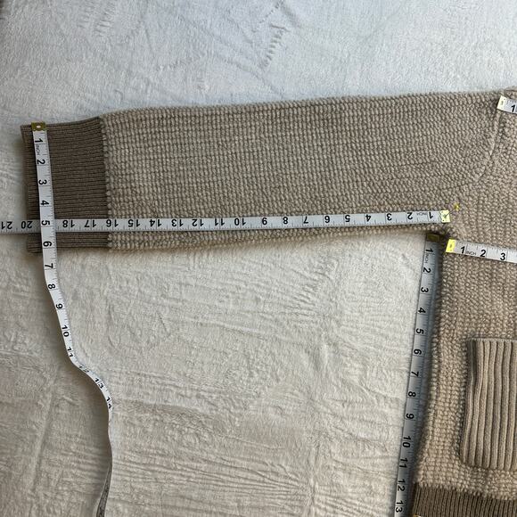 Lisa Yang Sonia Cardigan Sweater Sand Mole Bouclé Knit Cashmere Sz 1 S / M $890 - Picture 16 of 16